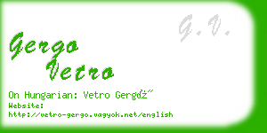gergo vetro business card